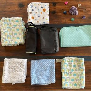 Newborn Bundle  Receiving Blankets Insulated bottle Carrier